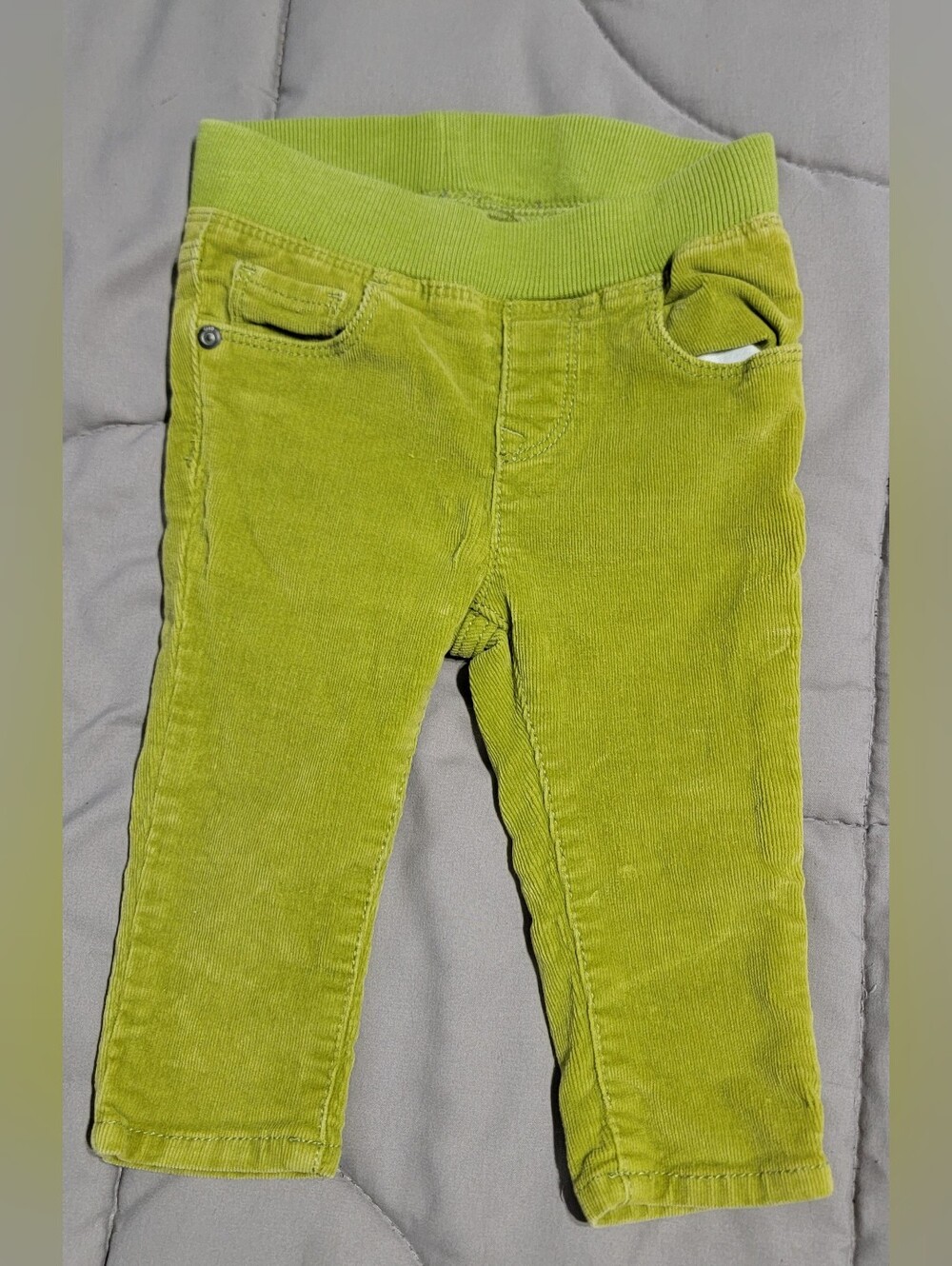 Baby Gap Chartreuse Green Corduroy Pants - Size 6-12 Months